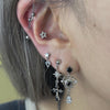 Star heart mini drop piercing