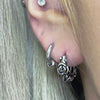 Rose twist hoop earrings