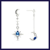 Mix and match sparkle moon drop earrings