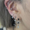 Star heart mini drop piercing