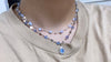 milky blue sapphire gemstone necklace set