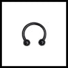 Black barbell hoops