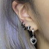 Black barbell hoops