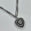 Swarovski black antique lock necklace