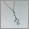 Heart drop cross pearl crystal necklace