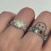 Moonstone gem candy melt sterling ring(pre-order only)