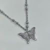 Aurora melting butterfly ball chain necklace