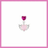 Heart wing pastel pink piercing