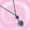Purple butterfly double chain necklace