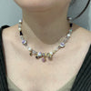 Purple rose classic necklace