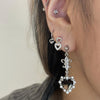 Dainty mini heart hoop earrings