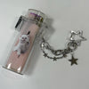 White cat paw star lighter keychain case