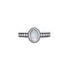 White opal gem classic ring
