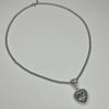 Swarovski deep blue antique chain necklace