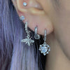 Pink heart thorn hoop earrings