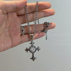 Reversible cross spike necklace and earrings(10% off)