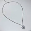 Floral glitter heart chain necklace