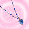 Blue butterfly necklace