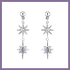 Purple sparkle drop earrings