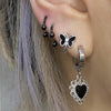 Black barbell hoops