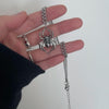 Skull spider chain necklace